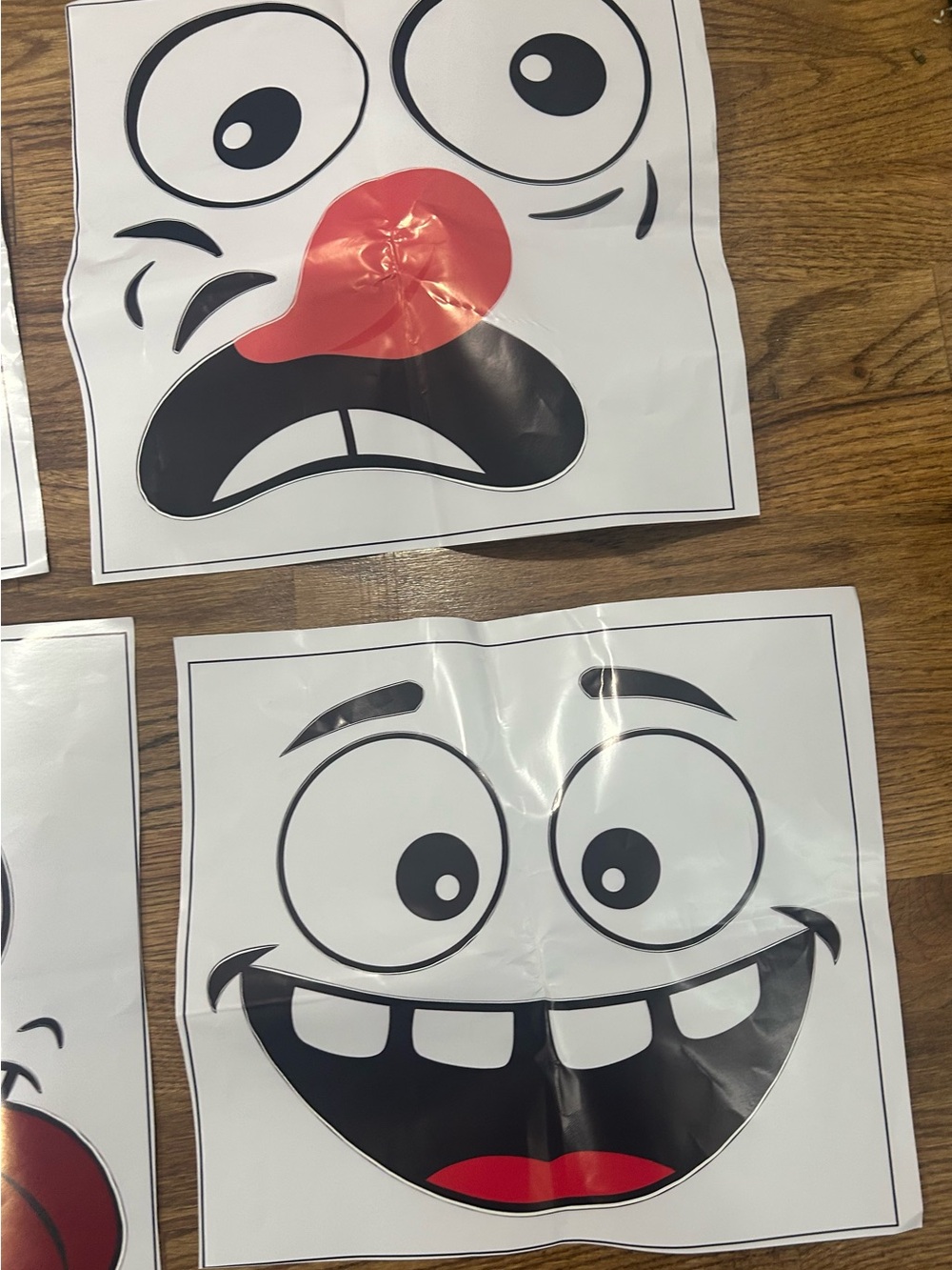 Stickers funny expression  4 pcs 12”x12” - Picture 3 of 6